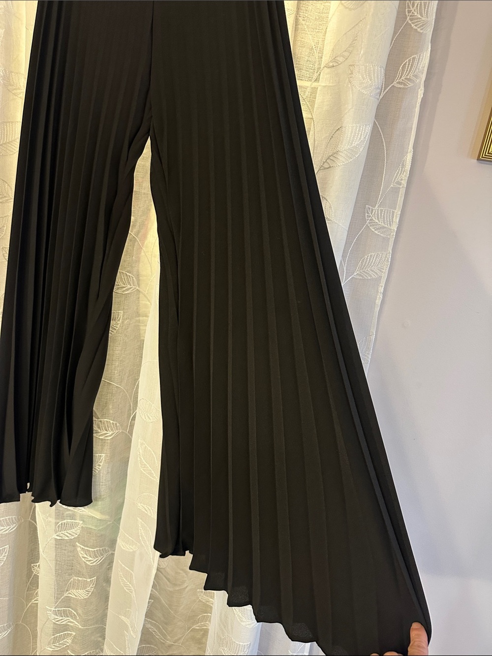 Zara Black Wide Leg Pants - Picture 2 of 5